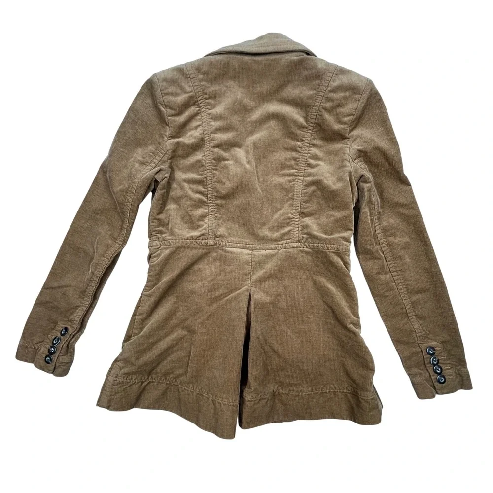 Cabi Brown Corduroy Button Up Blazer Jacket Women Size S